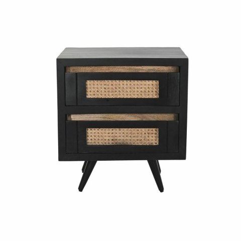 Stolik Nocny DKD Home Decor Czarny Naturalny Rattan Drewno mango 50 x 40 x 55 cm Stolik Nocny DKD Home Decor Czarny Naturalny Rattan Drewno mango 50 x 40 x 55 cm