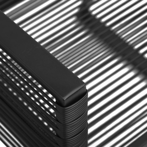 5-cz. zestaw mebli ogrodowych, rattan PVC, czarny