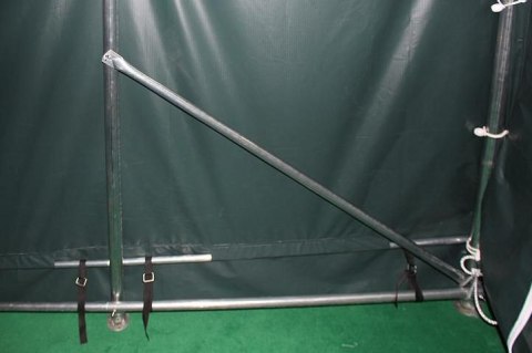 Schron gospodarczy 3,3×4,8 m, zielony, PVC 550 g/m²