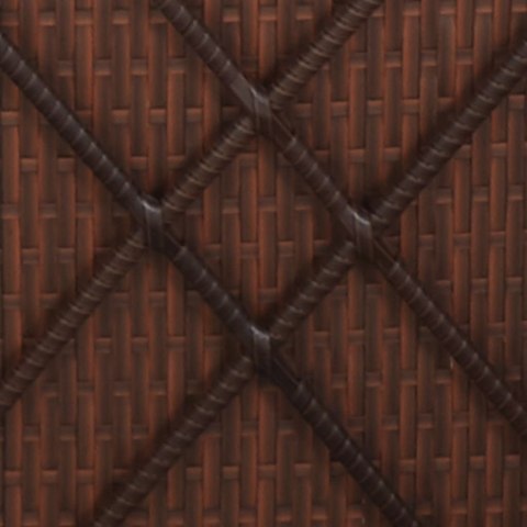 3-częściowy zestaw, leżaki ze stolikiem, polirattan, brązowe