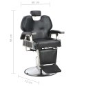 Fotel barberski, czarny, 72x68x98 cm, sztuczna skóra