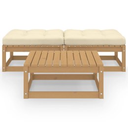 3-cz. zestaw wypoczynkowy do ogrodu, z poduszkami, lita sosna