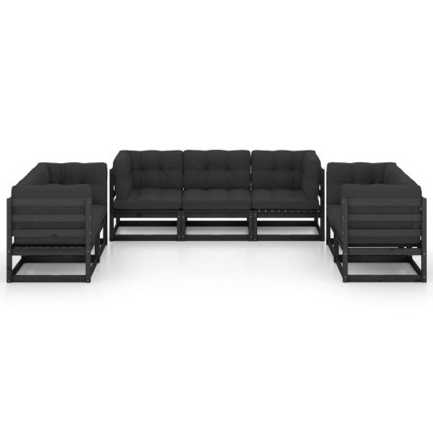 7-cz. zestaw wypoczynkowy do ogrodu, z poduszkami, lita sosna