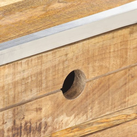 Stolik kawowy, 89x59x33 cm, lite, surowe drewno mango