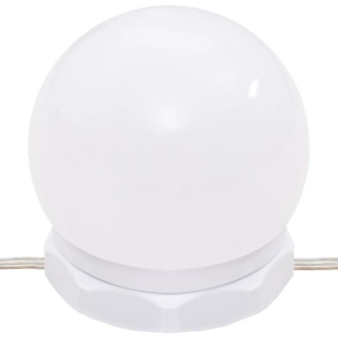 Szafka z lustrem i lampkami LED, szarość betonu, 76x15x55 cm