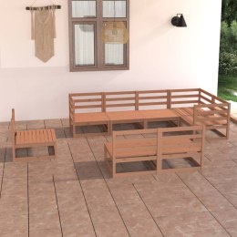 8-cz. zestaw wypoczynkowy do ogrodu, miodowy brąz, sosnowy