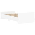 Rama łóżka, biała, 100x200 cm, materiał drewnopochodny