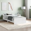 Rama łóżka, biała, 90x190 cm, materiał drewnopochodny