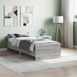 Rama łóżka, szary dąb sonoma 75x190 cm, materiał drewnopochodny