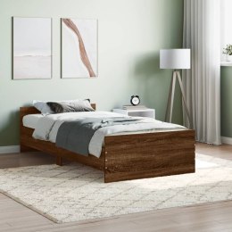 Rama łóżka, brązowy dąb, 90x190 cm, materiał drewnopochodny