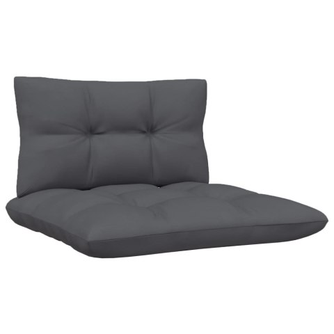 2-osobowa sofa ogrodowa z antracytowymi poduszkami, sosnowa 2-osobowa sofa ogrodowa z antracytowymi poduszkami, sosnowa