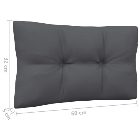 2-osobowa sofa ogrodowa z antracytowymi poduszkami, sosnowa 2-osobowa sofa ogrodowa z antracytowymi poduszkami, sosnowa