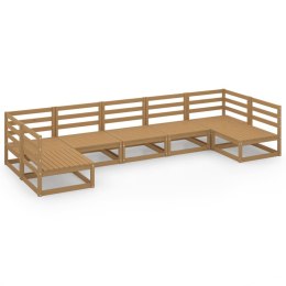 7-cz. zestaw mebli wypoczynkowych do ogrodu, drewno sosnowe