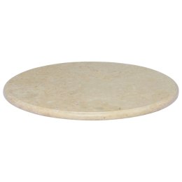 Blat do stołu, kremowy, Ø60 x 2,5 cm, marmur
