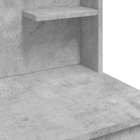 Toaletka z oświetleniem LED, szarość betonu, 96x40x142 cm