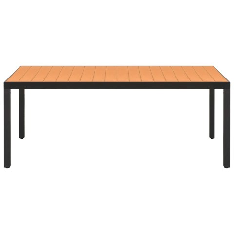 7-częściowy zestaw mebli ogrodowych, czarno-brązowy