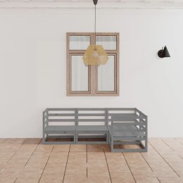 4-cz. zestaw mebli wypoczynkowych do ogrodu, szary, sosnowy