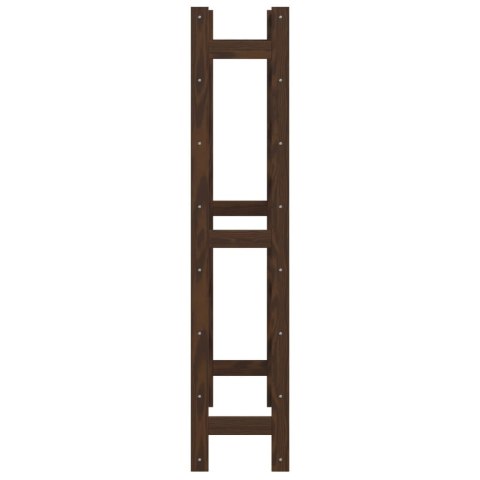 Stojak na 56 butelek wina, brązowy, lite drewno sosnowe