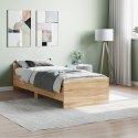 Rama łóżka, dąb sonoma, 75x190 cm, materiał drewnopochodny