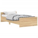 Rama łóżka, dąb sonoma, 90x190 cm, materiał drewnopochodny
