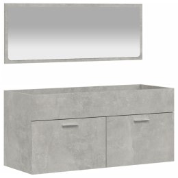 Szafka łazienkowa z lustrem, szarość betonu