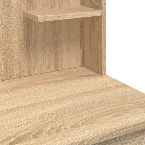 Toaletka z oświetleniem LED, dąb sonoma, 96x40x142 cm