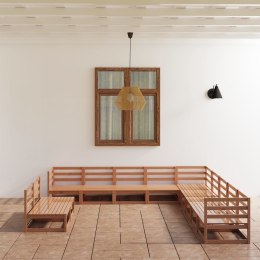 11-cz. zestaw wypoczynkowy do ogrodu, miodowy brąz, sosnowy