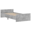 Rama łóżka, szarość betonu, 100x200 cm, materiał drewnopochodny
