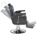 Fotel barberski, czarny, 72x68x98 cm, sztuczna skóra