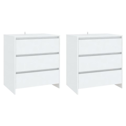 3-częściowa szafka boczna, biała, materiał drewnopochodny