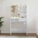 Toaletka z oświetleniem LED, biała, połysk, 74,5x40x141 cm