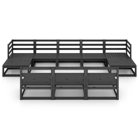 10-cz. zestaw mebli wypoczynkowych do ogrodu, drewno sosnowe