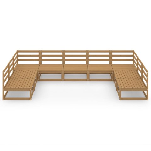 9-cz. zestaw mebli wypoczynkowych do ogrodu, drewno sosnowe