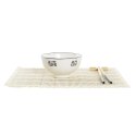 Zestaw do Sushi DKD Home Decor Bambus Kamionka Biały Orientalny 14,5 x 14,5 x 31 cm (16 Części)