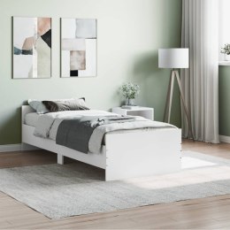 Rama łóżka, biała, 75x190 cm, materiał drewnopochodny