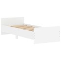 Rama łóżka, biała, 75x190 cm, materiał drewnopochodny