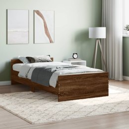 Rama łóżka, brązowy dąb, 100x200 cm, materiał drewnopochodny