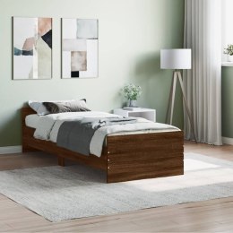Rama łóżka, brązowy dąb, 75x190 cm, materiał drewnopochodny