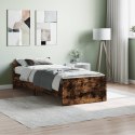 Rama łóżka, opalany dąb, 75x190 cm, materiał drewnopochodny