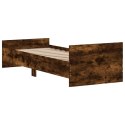 Rama łóżka, opalany dąb, 75x190 cm, materiał drewnopochodny
