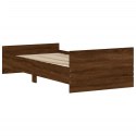 Rama łóżka, brązowy dąb, 100x200 cm, materiał drewnopochodny