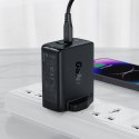 Ładowarka sieciowa wtyczka angielska UK GaN 65W 1x USB 2x USB-C PD biała