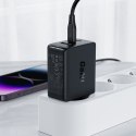 Szybka ładowarka sieciowa GaN 2x USB-C USB-A PPS PD QC4+ 65W biała