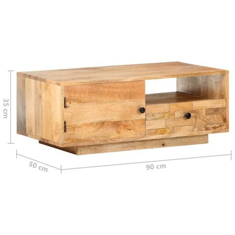 Stolik kawowy, 90 x 50 x 35 cm, lite drewno mango