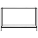 Stolik konsolowy, biały, 120x35x75 cm, szkło hartowane