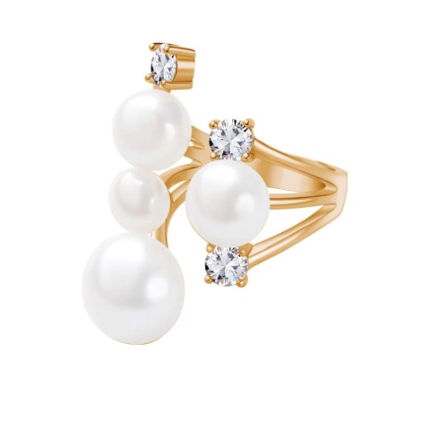 Srebrny pierścionek PDK6485Y - Naturalne Perły hodowane słodkowodne