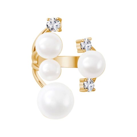 Srebrny pierścionek PDK6485Y - Naturalne Perły hodowane słodkowodne