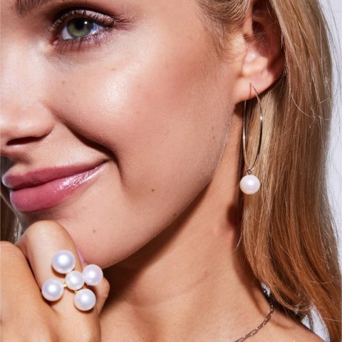 Srebrny pierścionek PDK6504Y - Naturalne Perły hodowane słodkowodne