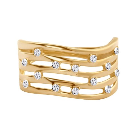 Złoty pierścionek PZC6503 - Cyrkonia