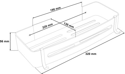 Półka loftowa PRELA czarna do łazienki kuchni